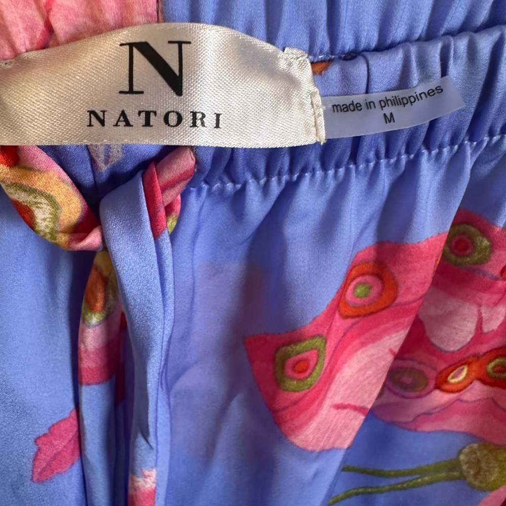 Natori Butterfly Garden Pajama Pants Periwinkle Size M NWT - Picture 7 of 12